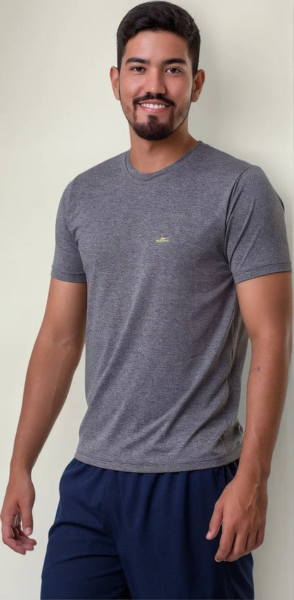 Remera Running Deportiva Uv50+ Calidad Premium Elite Gris 2xl