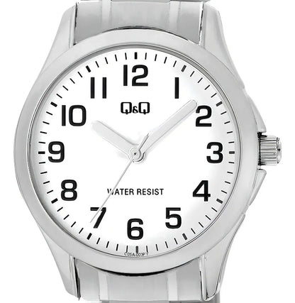 Reloj Q&q Metal Dama 28mm C05a-003py - Plateado Blanco