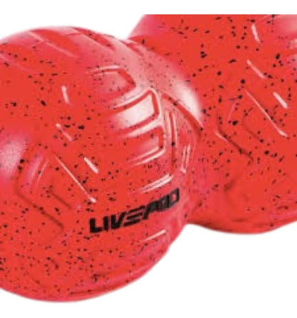 Pelota De Masaje Doble Livepro Peanut 19,5 Cm - Rojo