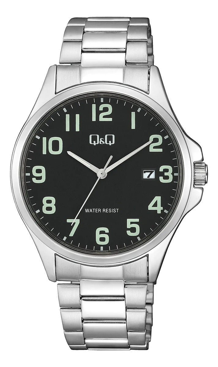 Reloj Q&q Metal Hombre 40mm A480j205y - Plateado