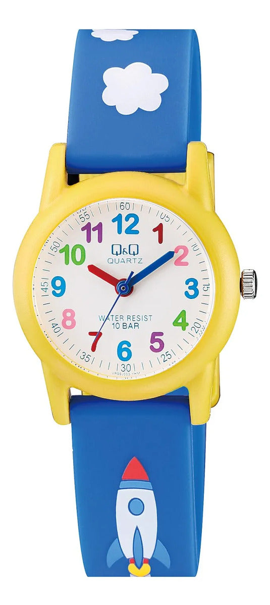 Reloj Q&q Silicona Infantil 30mm Vr99j003y - Azul