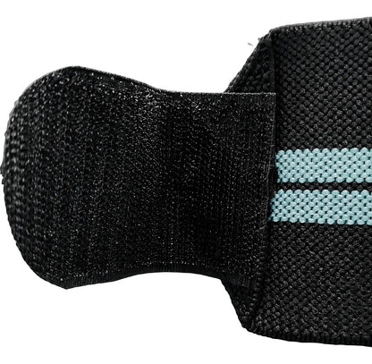 Muñequera Strap Ejercicio Con Pesas Rhino - Negro/celeste
