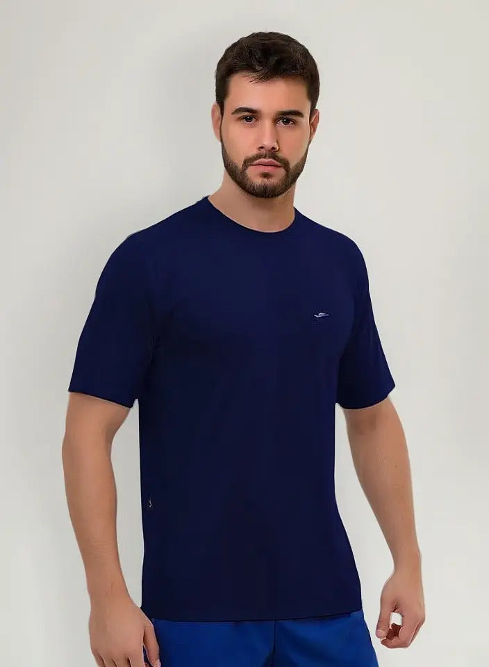 Remera Camiseta Hombre Secado Rápido Poliéster Elite Azul Marino 3xl