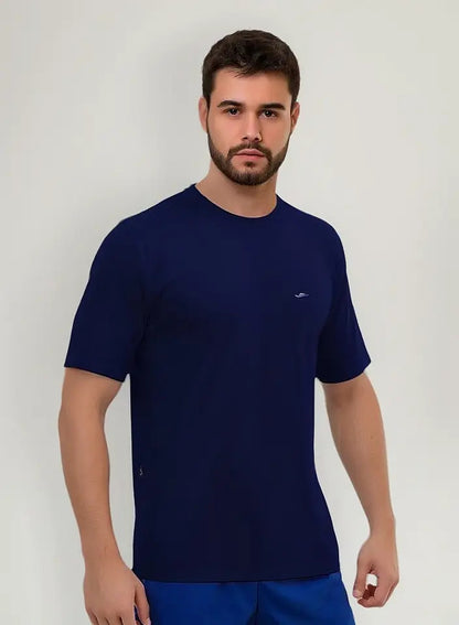 Remera Camiseta Hombre Secado Rápido Poliéster Elite Azul Marino 3xl