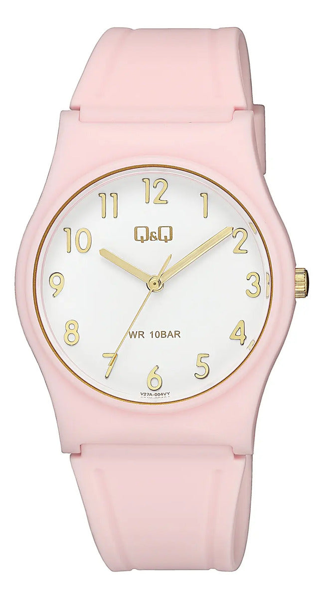 Reloj Q&q Silicona Dama 33mm V27a-004vy - Rosa