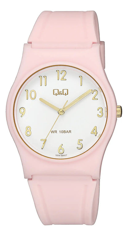 Reloj Q&q Silicona Dama 33mm V27a-004vy - Rosa