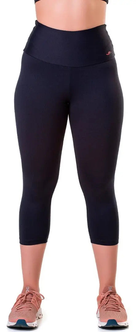 Calza 3/4 Dama Entrenamiento Fitness Elite - Negro 4xl