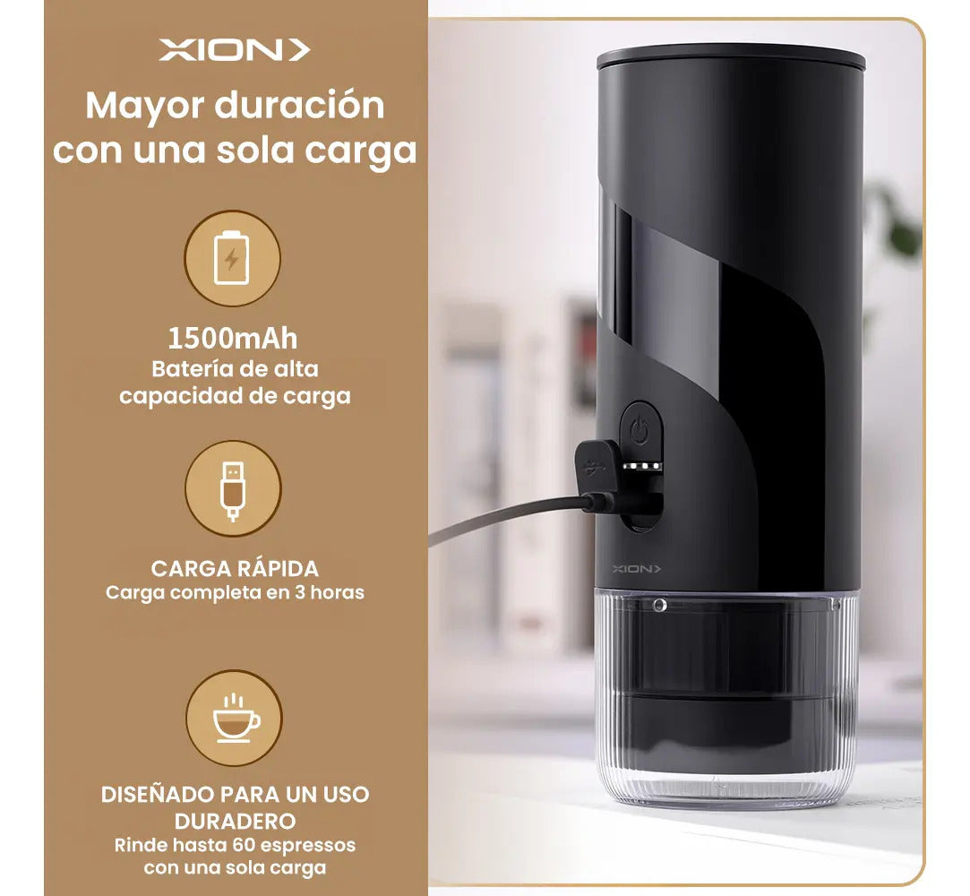 Cafetera Para Capsula Y Café Xion Portátil Xi-cm1 Negro