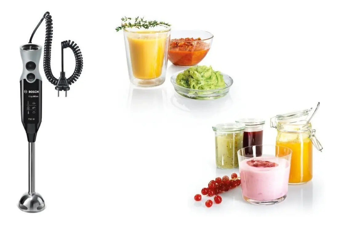 Mixer Batidora De Mano Bosch 750w Msm67170b - Negro/acero Inoxidable
