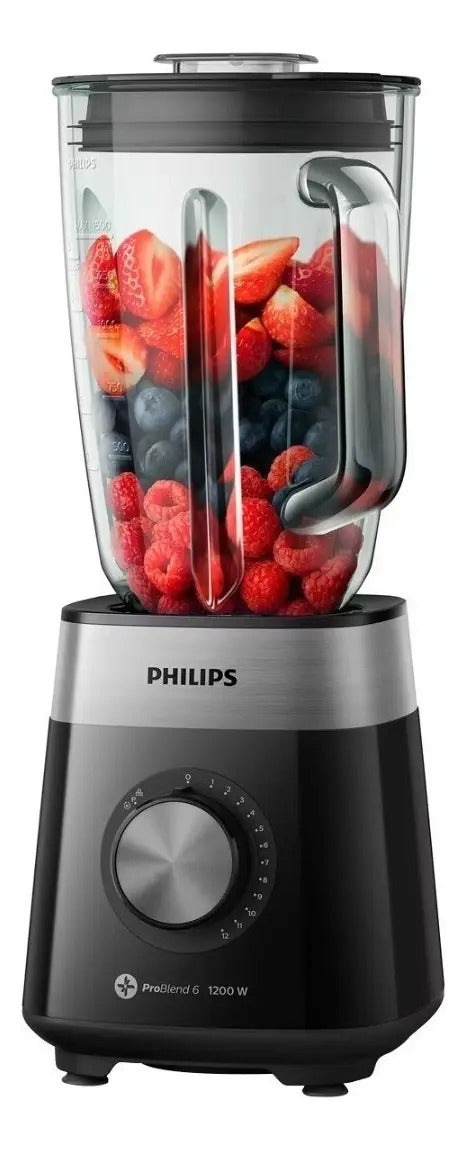 Licuadora Philips 1.200w 2 Lt 12 Vel Hr2242/90 - Negro