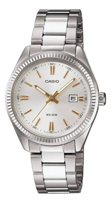 Reloj Casio Metal Dama Ltp-1302d7a2 - Plateado
