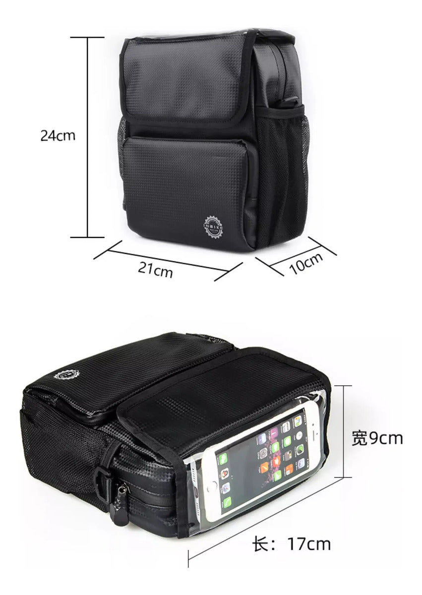 Bolso Bicicleta Impermeable Pantalla Táctil Del Inbike Negro