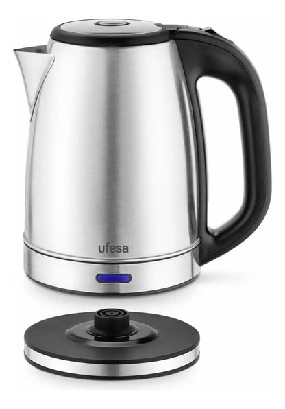Hervidor De Agua Ufesa 1,7 Lts 2200w Ha Resia - Plateado