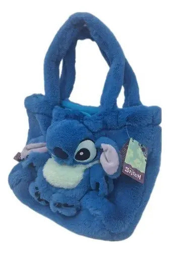 Bolso De Peluche Stitch 28cm Phi Phi Toys - Azul