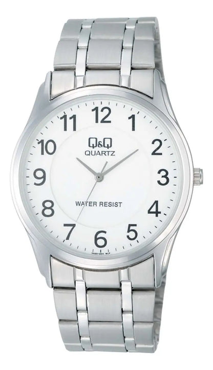 Reloj Q&q Metal Hombre 36mm Vn20j204y - Plateado Blanco