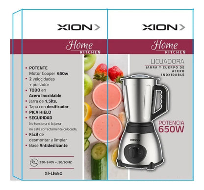 Licuadora Xion Jarra Acero Inox 650w Xi-li650