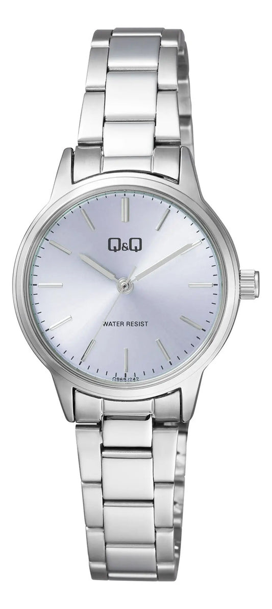 Reloj Q&q Metal Dama 30mm Q969j232y - Plateado