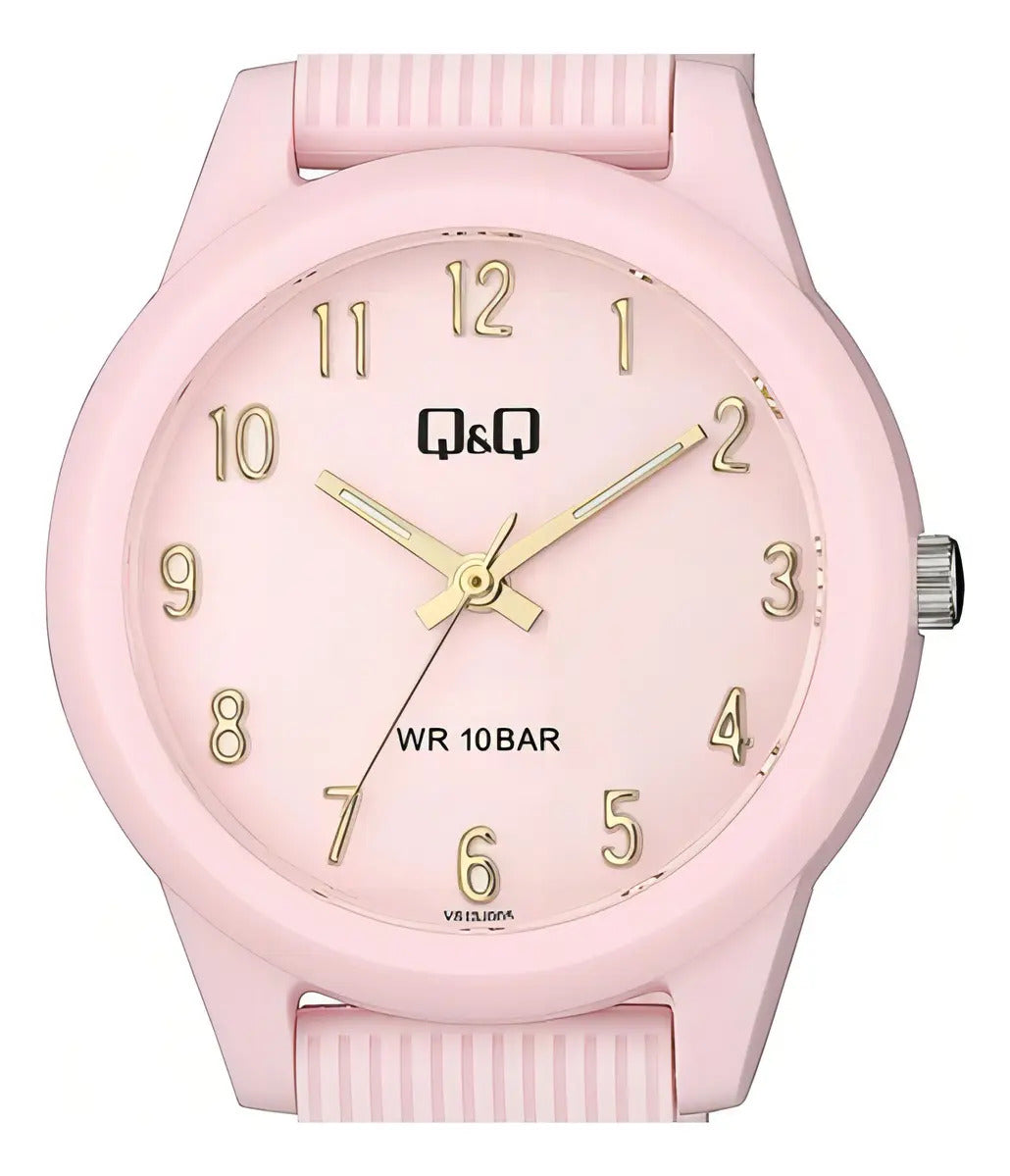 Reloj Q&q Silicona Dama 32mm Vs13j005y - Rosa