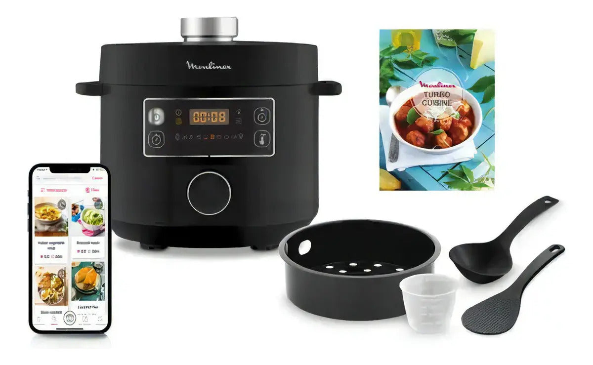 Olla Programable Multifunción Moulinex 5 L 10 Prog Negro