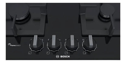 Anafe De Vidrio Super Gas Bosch 4 Hornallas - Negro