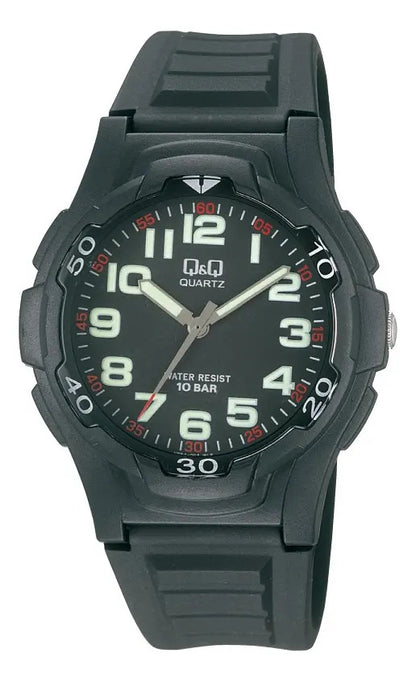 Reloj Q&q Silicona Hombre 40mm Vp84j002y - Negro