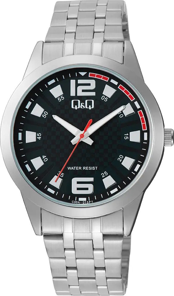Reloj Q&q Metal Hombre 40mm C00a-015py - Plateado
