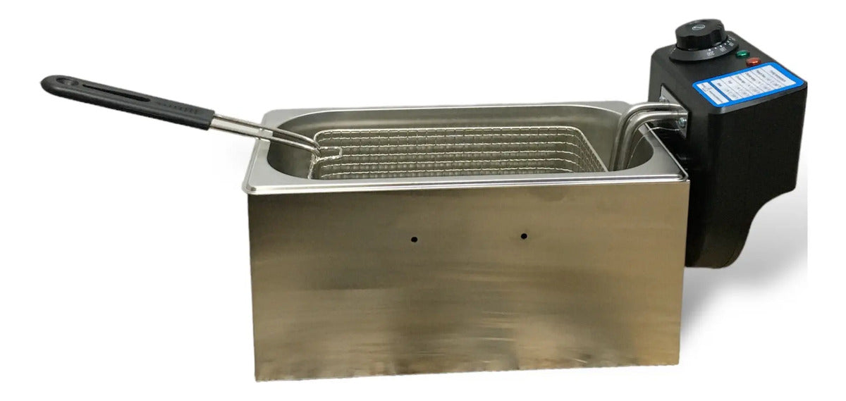 Freidora Eléctrica Con Aceite 4 Lt Gourmet Acero - Plateado 50