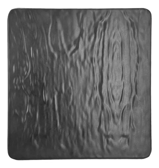 Plato De Melamina Negro Cuadrado 31 Cm