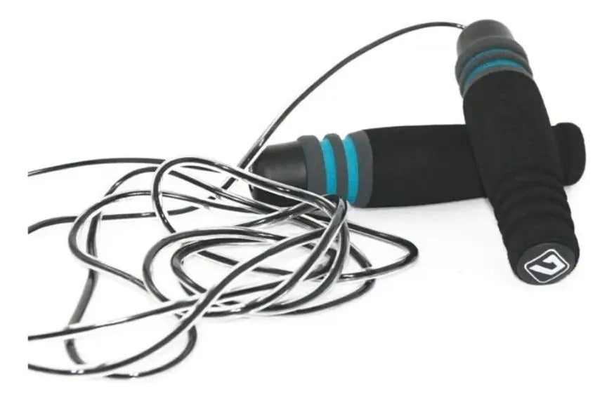 Cuerda De Saltar Crossfit Gym Boxeo Liveup - Negro