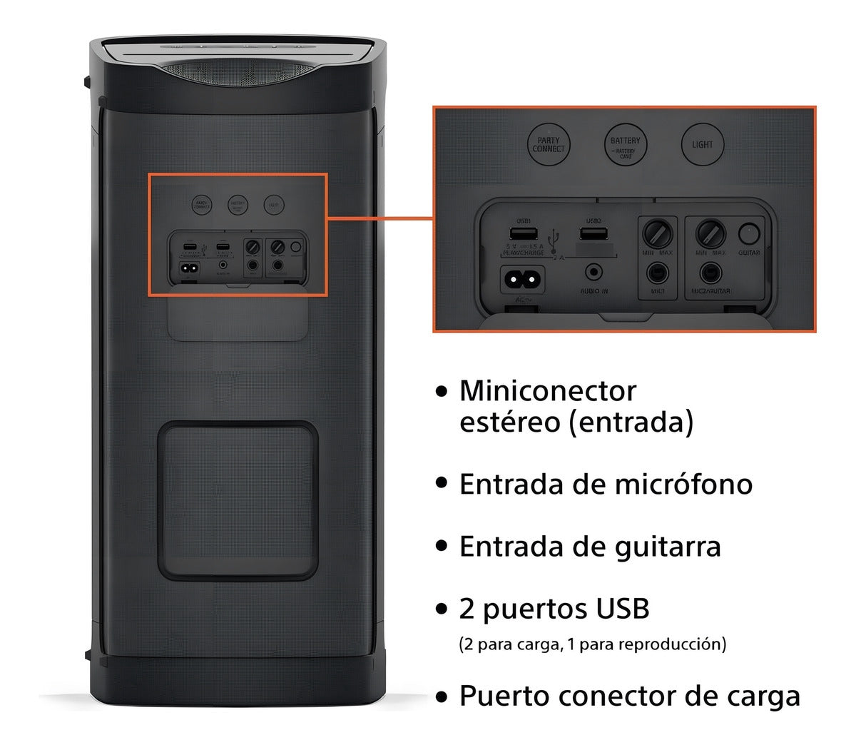 Parlante Inalámbrico Portátil Sony Srs-xp700 - Negro