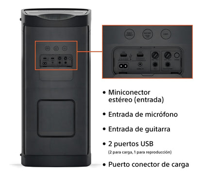 Parlante Inalámbrico Portátil Sony Srs-xp700 - Negro
