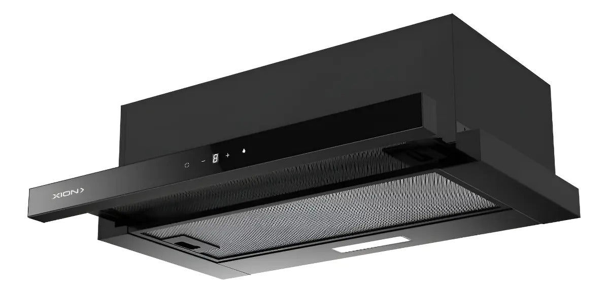 Campana Ext Telescópic Xion Full Black/glass 60cm Xi-ec64 Qo Negro
