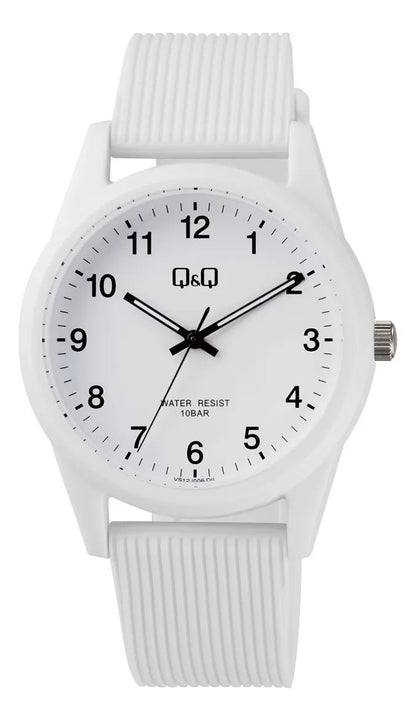 Reloj Q&q Silicona Hombre 40mm Vs12j006y - Blanco