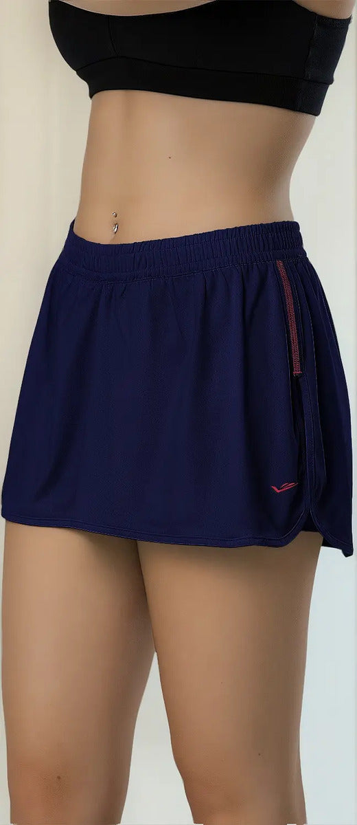 Short Pollera Deportivo Niña Gimnasia Elite - Azul Marino 16