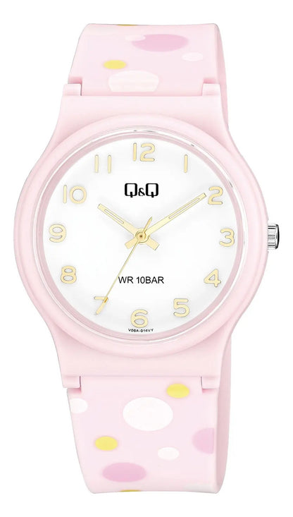 Reloj Q&q Silicona Dama 34mm V06a-014vy - Rosa