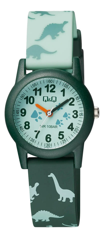 Reloj Q&q Silicona Infantil 30mm Vr99j010y - Verde