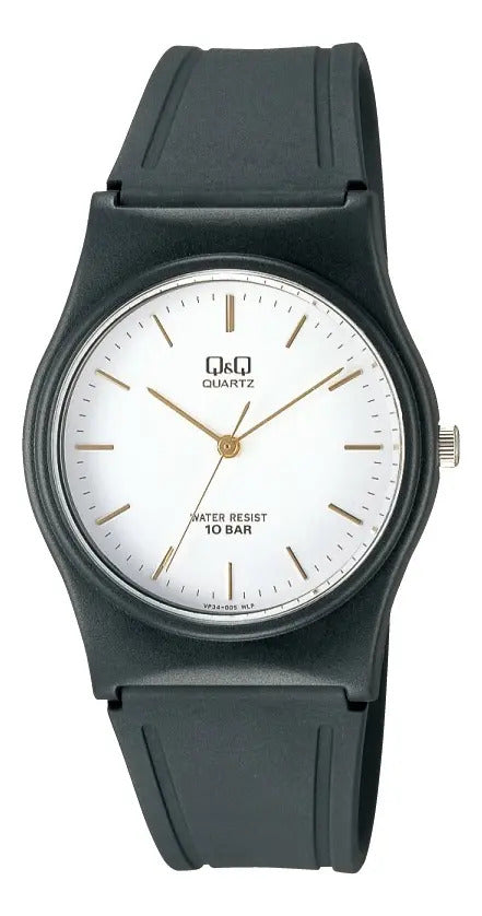 Reloj Q&q Silicona Hombre 33mm Vp34j005y - Negro