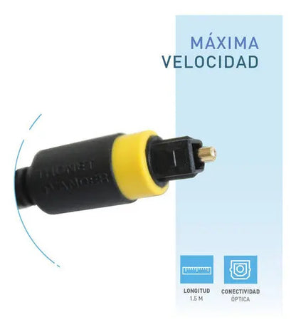 Cable Audio Fibra Óptica Thonet & Vander 1,5m Toslink