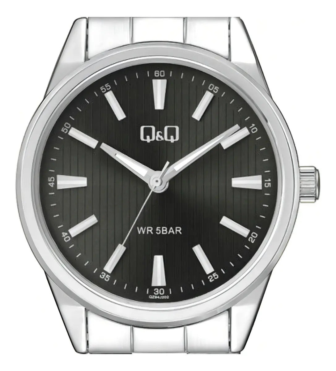 Reloj Q&q Metal Hombre 40mm Qz94j202y - Plateado