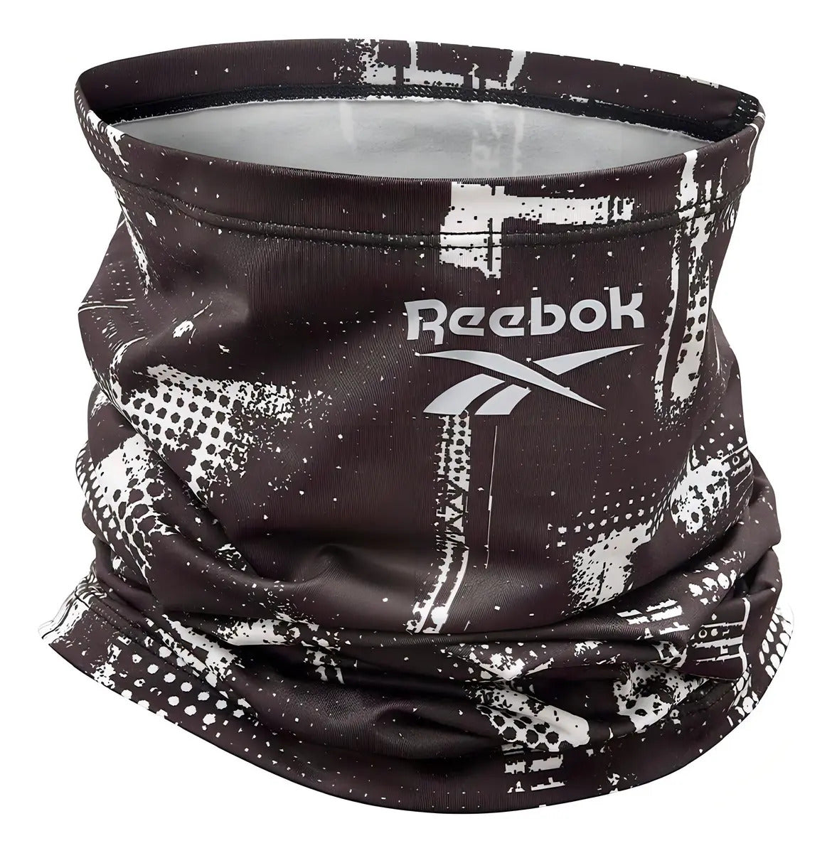 Cuello Térmico Running Reebok - Negro Estampado Talle Unico