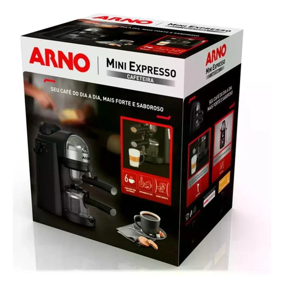 Cafetera Arno Mini Espresso - Negro/acero Inoxidable