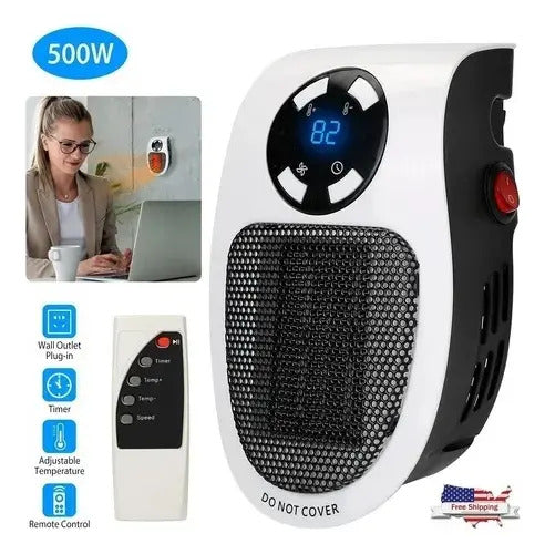 Calefactor Portátil Con Control Remoto - Blanco