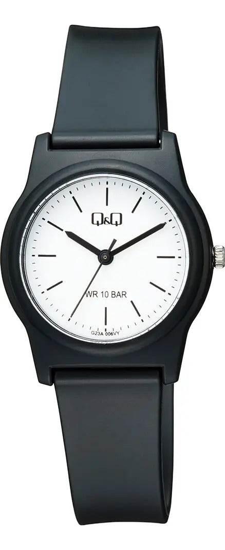 Reloj Q&q Silicona Dama 31mm G23a-006vy - Negro