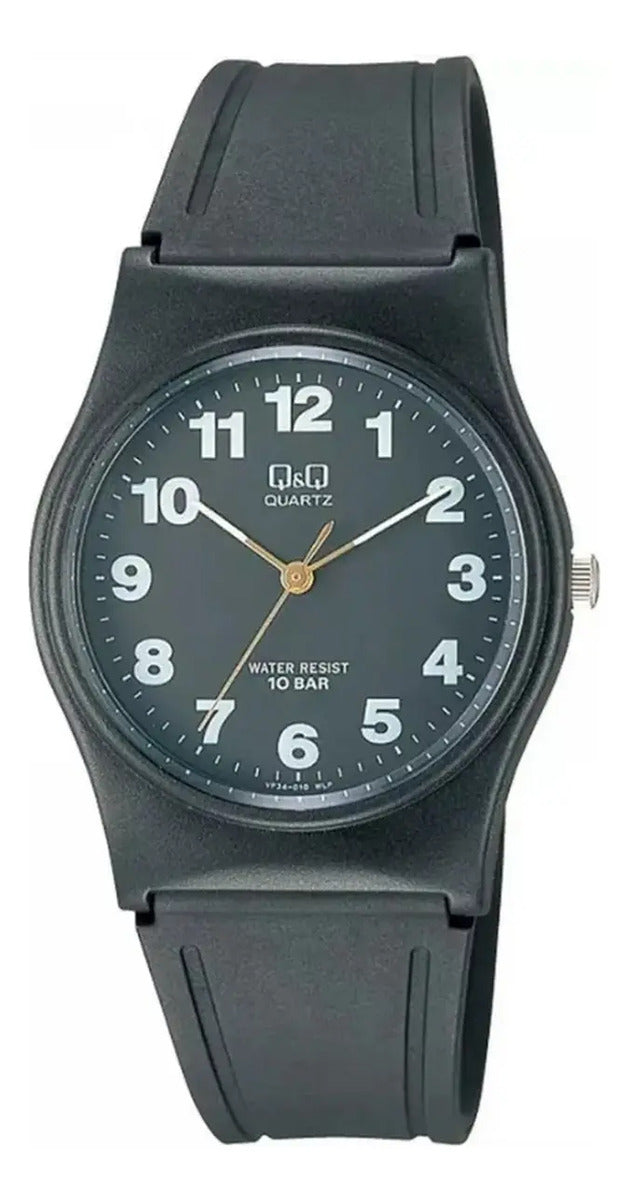 Reloj Q&q Silicona Hombre 33mm Vp34j010y - Negro