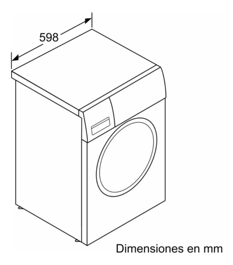 Lavarropas Bosch Frontal 8 Kg Wge03200es - Blanco