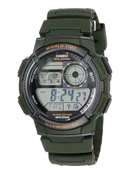 Reloj Casio Digital Silicona Verde Multifunción Verde