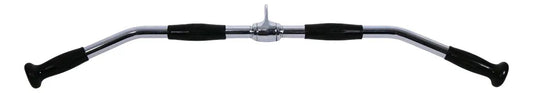 Barra Dorsales Para Polea Cromada Con Mov 92cm Rhino - Negro