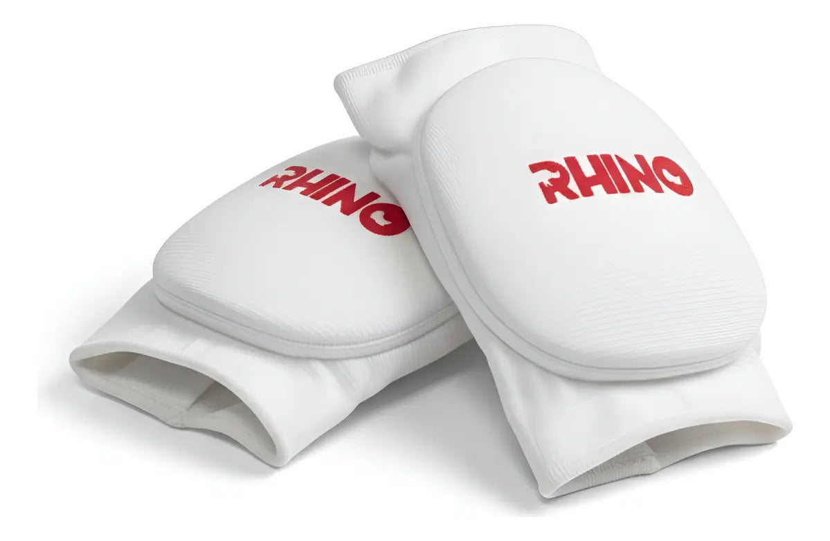 Rodillera De Impacto Doble Acolchonado Rhino - Blanco M