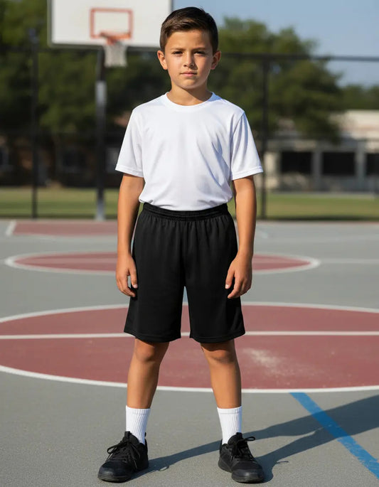 Shorts Niño Básico Fútbol Deportivo Gym Elite - Negro 14