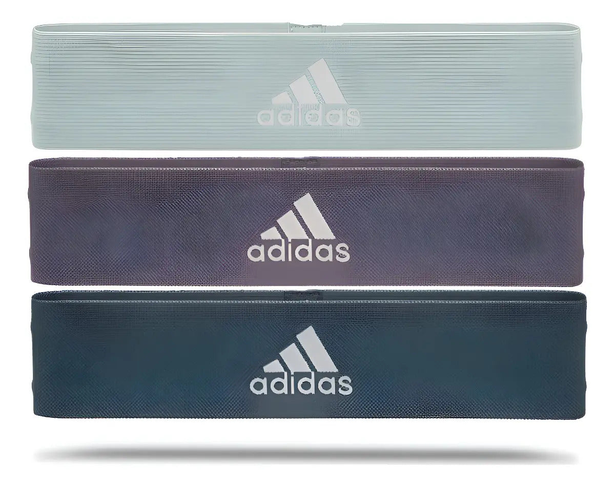 Set Bandas Elásticas 3 Resistencias adidas - Azul Petróleo
